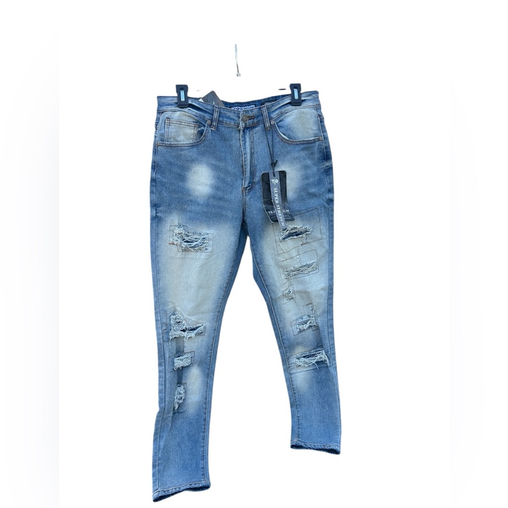 TRJ Men Jeans Med Bleu 32x30